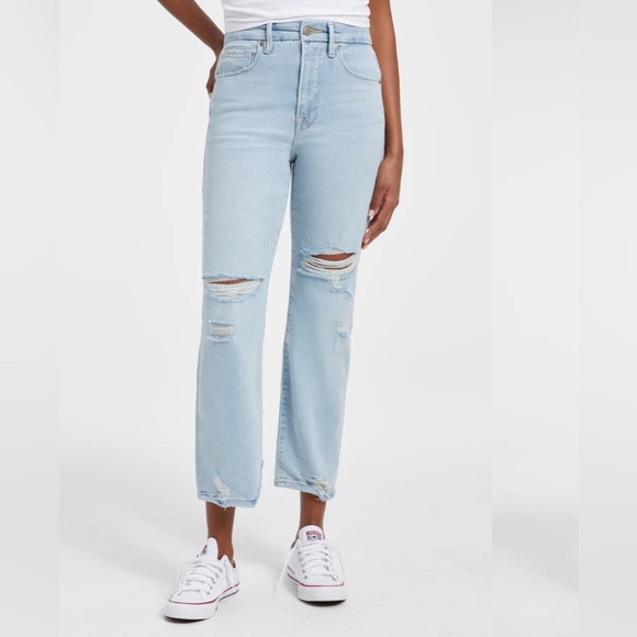 [SOLD] GOOD BOY STRAIGHT CROPPED JEANS - Picture 1 of 3